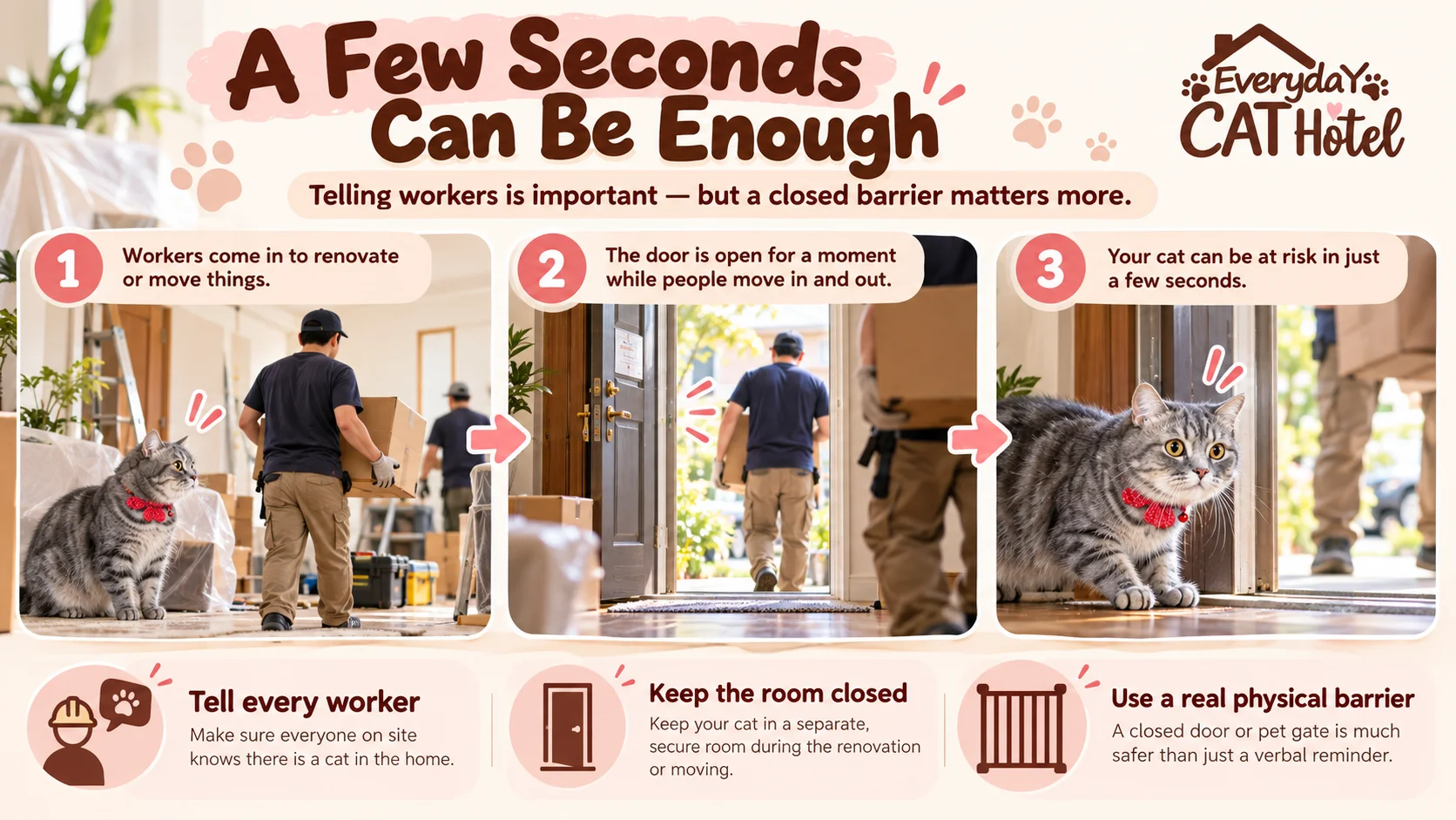 Your cats can be at risk in just a few second