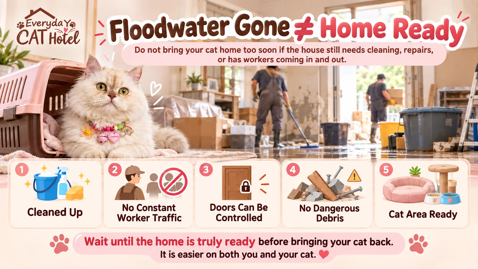 After the Water Goes Down, Your Home May Still Not Be Ready for Your Cat